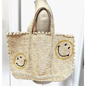 Smiley x Vanessa Bruno Cabas Straw Shoulder Bag